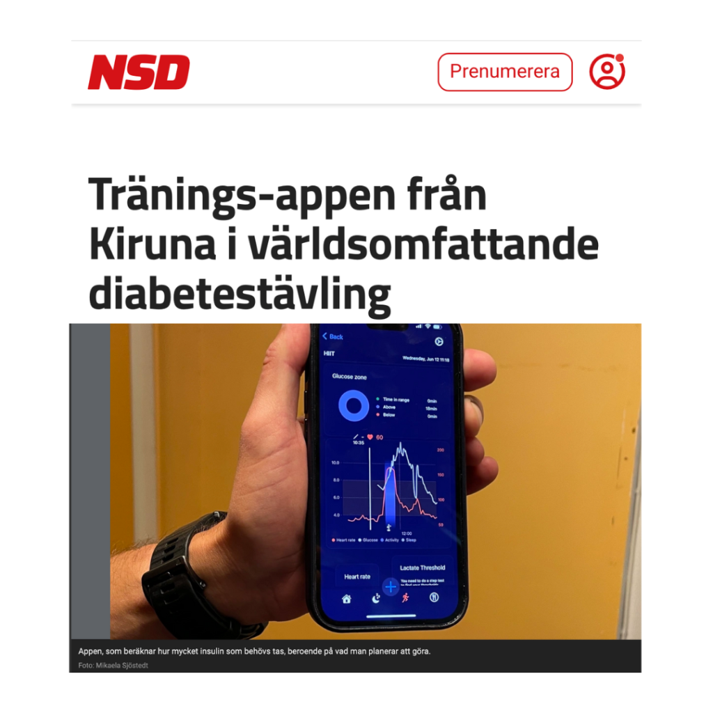 Tränings-appen från Kiruna i världsomfattande diabetestävling